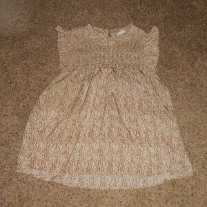 THML Brown Ruffle Top L